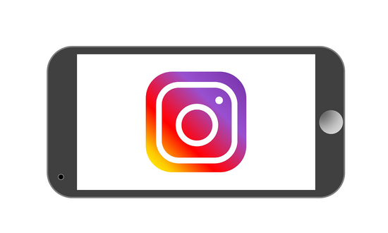 Handy mit Instagram-Logo