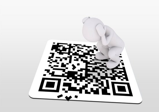 QR-Code mit Männchen darauf
